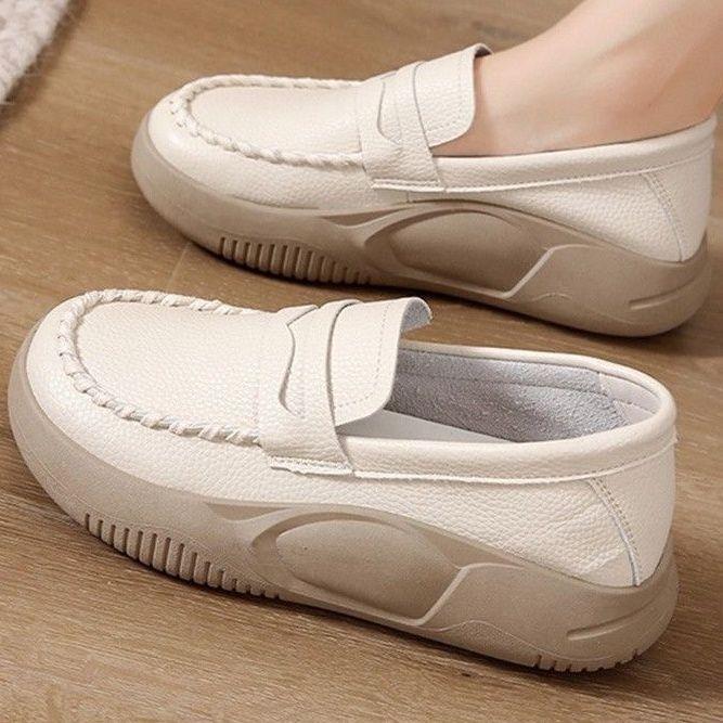 One-Step Nurse Shoes Women'S 2025 New Soft-Soled Long-Standing Not Tired Feet Women'S Shoes Mother'S Shoes Bean Shoes - Image 2